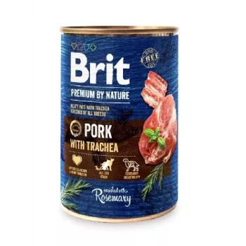 Slapjā suņu barība Brit Premium by Nature cūkgaļa ar traheju 400 g, bez graudiem, visām šķirnēm un vecumiem