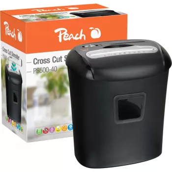 Peach PS500-40 papīra smalcinātājs Šķērssmalcināšana 68 dB Melns