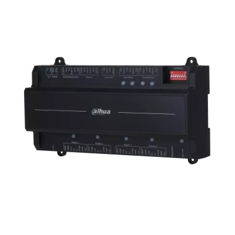 Security door controller DAHUA ASC2202B-D — 2-door bare controller, 12 V, 1,4 A, RS-485, 210 × 50 × 106 mm