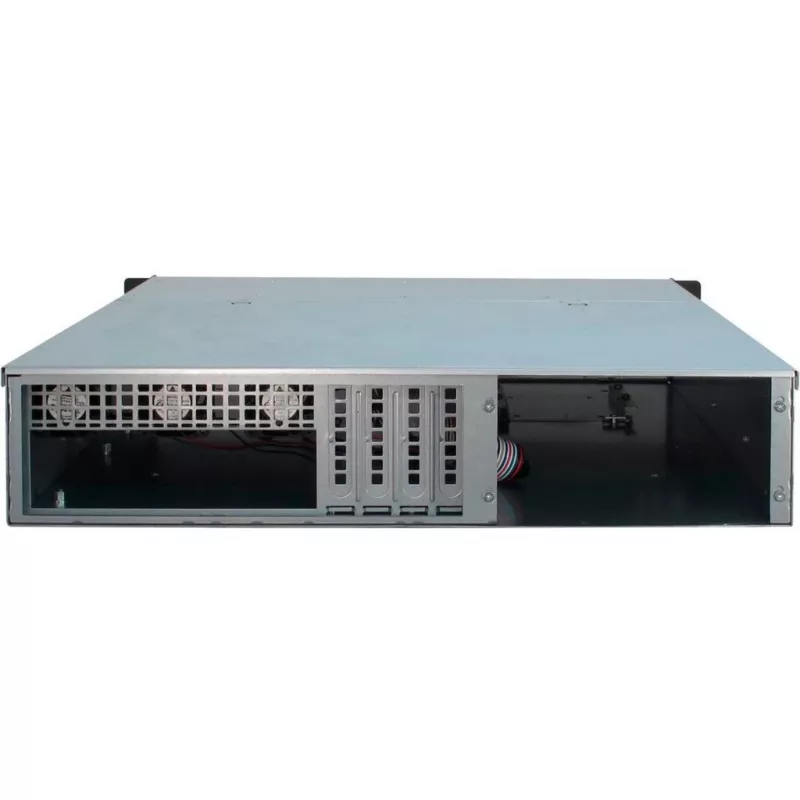 Server Case Inter-Tech 2U 2404L Rack Melns, pelēka