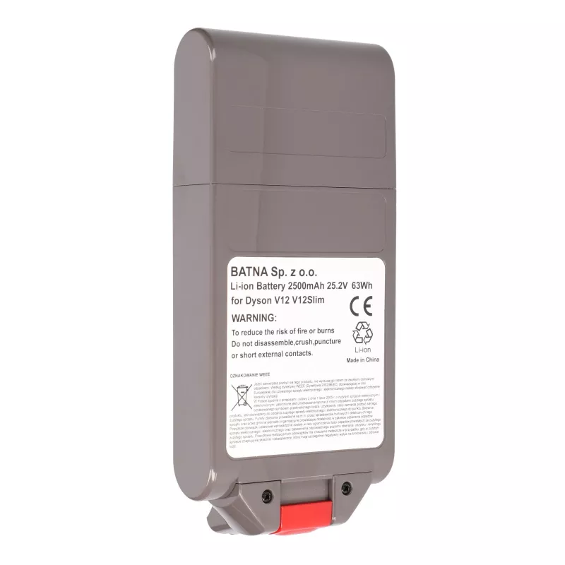 Akumulators Dyson putekļsūcējam V12, 25,2 V 2500 mAh