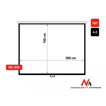 Projekcijas ekrāns Maclean MC-594 2,54 m (100 collas) 3:4