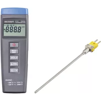 VOLTCRAFT K101 + TP 200 temperatūras mērinstruments -200 līdz +1370 °C Zonde K tips