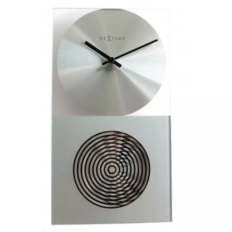 NeXtime klok 3028 OP pulkstenis, 16x30,2 cm, Sienas, Stikls, Sudraba