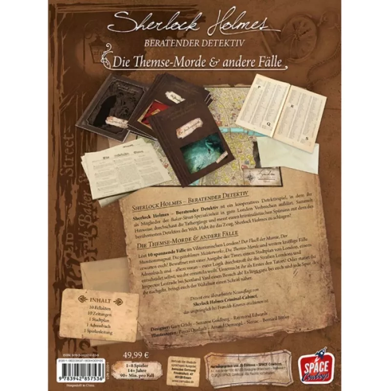Sherlock Holmes Consulting Detective: The Thames Murders un citi gadījumi, galda spēle