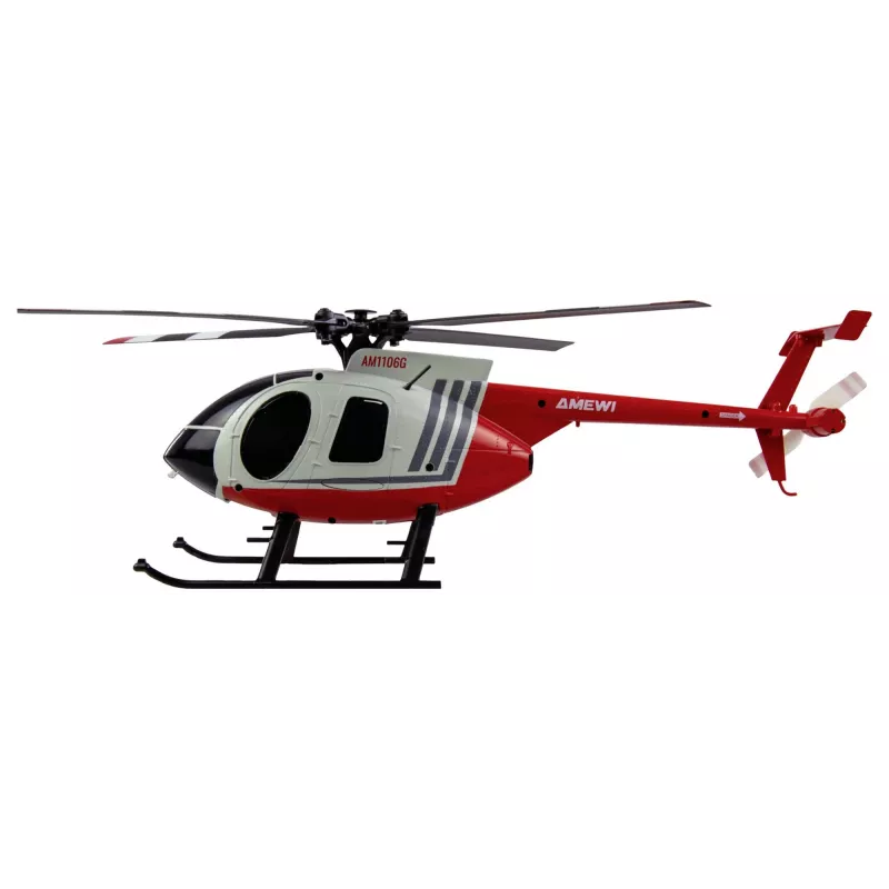 Amewi RC Helicopter MD500 Li-Po akumulators 350mAh sudraba/sarkans (25354)