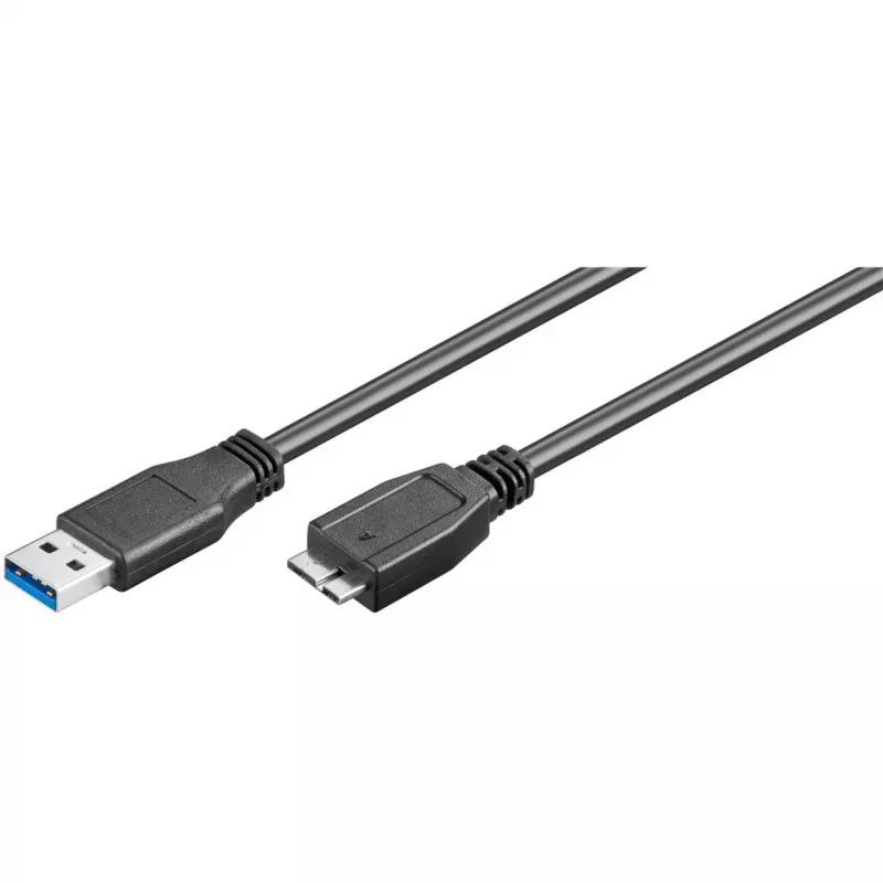 USB A uz Micro-USB B kabelis GOOBAY 95026 — 1,8 m, tēviņš-tēviņš, melns