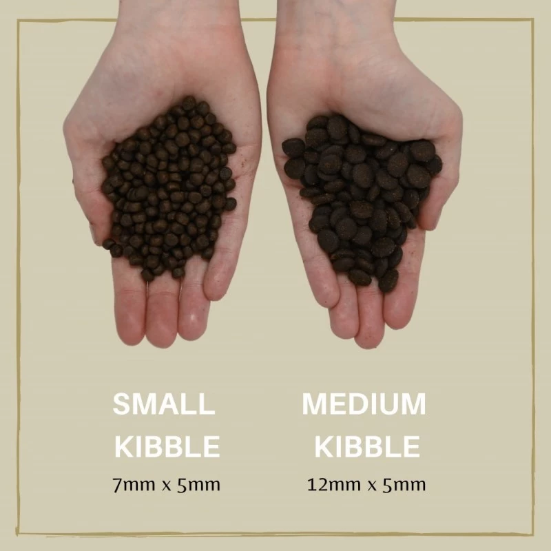 Sausā suņu barība Eden Puppy Cuisine 80/20 vidējas granulas 2 kg — kucēnu formula, lasis, 40% olbaltumvielu, 17,5% tauku