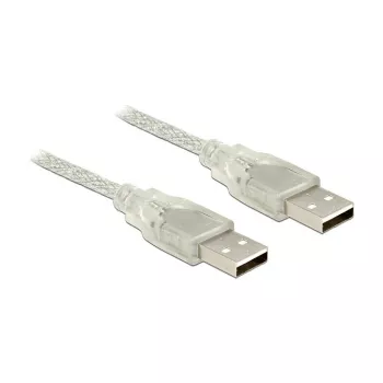 USB kabelis DeLOCK 83888 USB 2.0 1,5 m caurspīdīgs