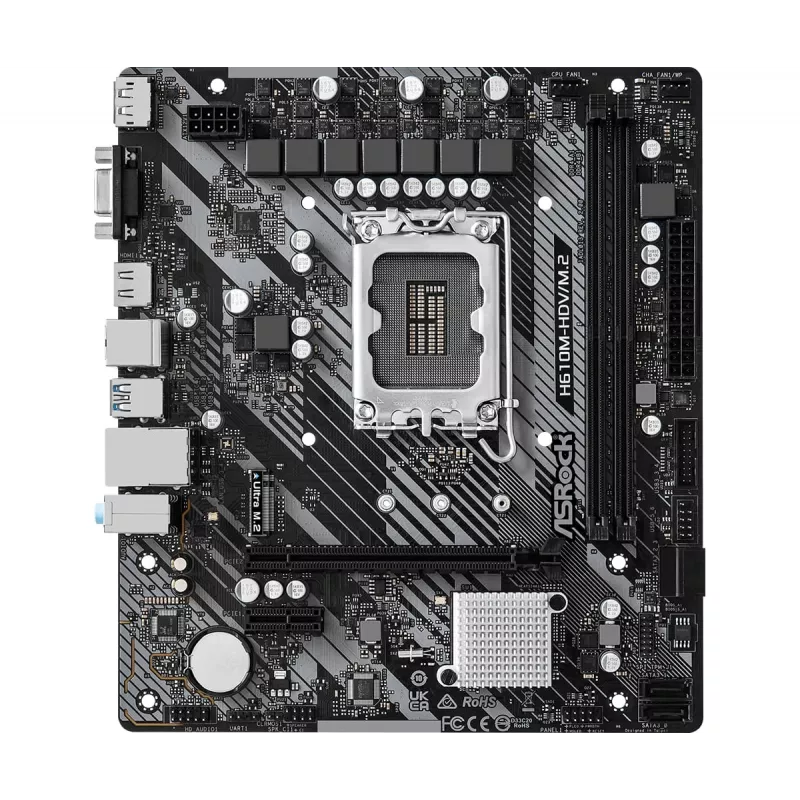 ASRock H610M-HDV/M.2 R2.0 LGA1700 DDR4 Micro-ATX mātesplate