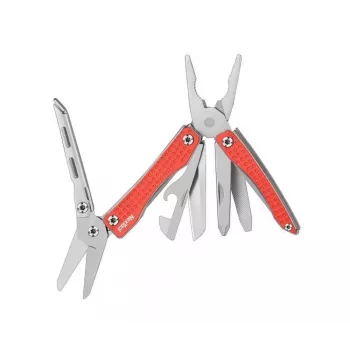 Multi-tool Nextool NE20051 10-in-1 compact multitool, nerūsējošais tērauds, sarkans, 78 g, 6.2 cm folded