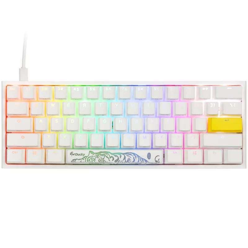 Mehāniskā spēļu tastatūra Ducky One 2 Pro Mini RGB LED ar Cherry MX Blue slēdžiem, 60% izkārtojums