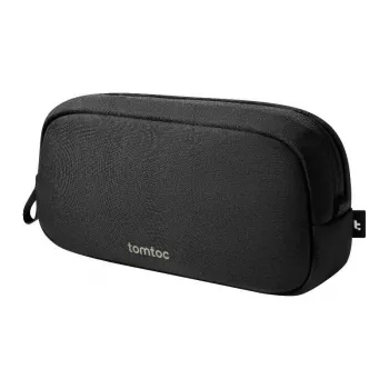 Aksesuāru maciņš Tomtoc Light-T12, ražotājs Tomtoc (melns) — kompakts organizators kabeļiem un mazajām tehnoloģijām