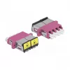 Optisko šķiedru savienotājs DeLOCK 86906 LC Quad female uz LC Quad female daudzmodu violets