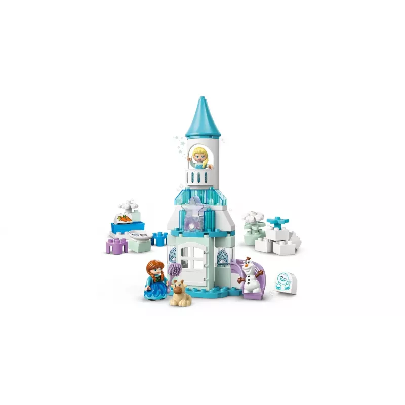 Būvniecības rotaļlieta LEGO DUPLO 10455 Disney Annas un Elsas ledus pils ballīte — DUPLO komplekts, 54 detaļas, 4 minifigūras, vecumam 2+