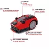 Power X-Change Robotu pļāvējs FREELEXO CAM PLUS 600 (Sarkans/melns, Li-Ion Battery Plus 4,0Ah, Kamera + Sensors)