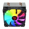 CPU dzesētājs SAVIO SAVGCOVORTEXX2ARGB ar 4 siltuma caurulēm, 120 mm ARGB ventilatoru, melns