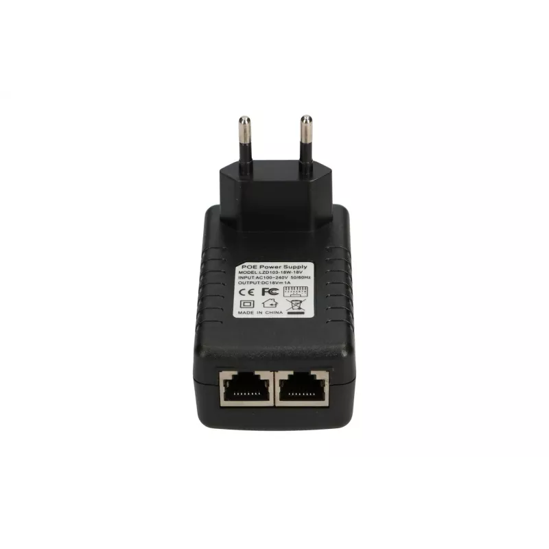 PoE adapteris Extralink POE-18-18W 18V 1A 18W sienas kontaktdakšā
