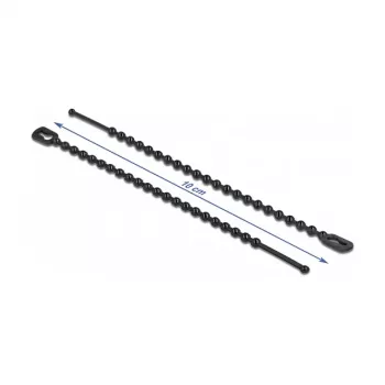 Beaded kabelis Tie DeLOCK 19566 L 100 x W 2.4 mm Melns 100 pieces