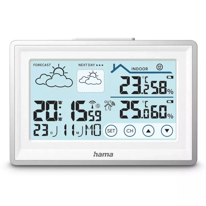 Hama 00222228 digitālā meteostacija balta Baterija