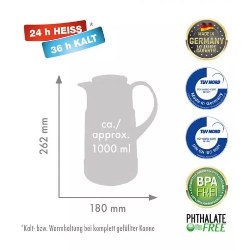 ROTPUNKT Termoss, 1,0 l, ristretto (melns)