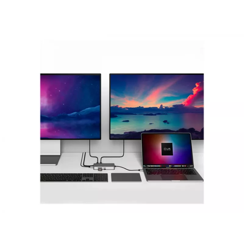 Hyper | HyperDrive Universal USB-C 10-in1 Dual HDMI mobilais doks | Ethernet LAN (RJ-45) pieslēgvietas 1 | HDMI pieslēgvietu skaits 2