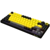 Bezvadu mehāniskā spēļu tastatūra LORGAR KBP7075W — Melna/Dzeltena, EN izkārtojums