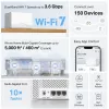 Mesh Wi‑Fi sistēma TP‑LINK Mercusys Halo H25BE (Wi‑Fi 7, Dual‑band 2.4/5 GHz, 2880 Mbps) 2‑pack, 3 iekšējas antenas, balta