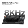 Mehāniskā tastatūra Keychron V1 Ultra 8K — 75% QWERTY, Bluetooth, vadu, RGB, melna