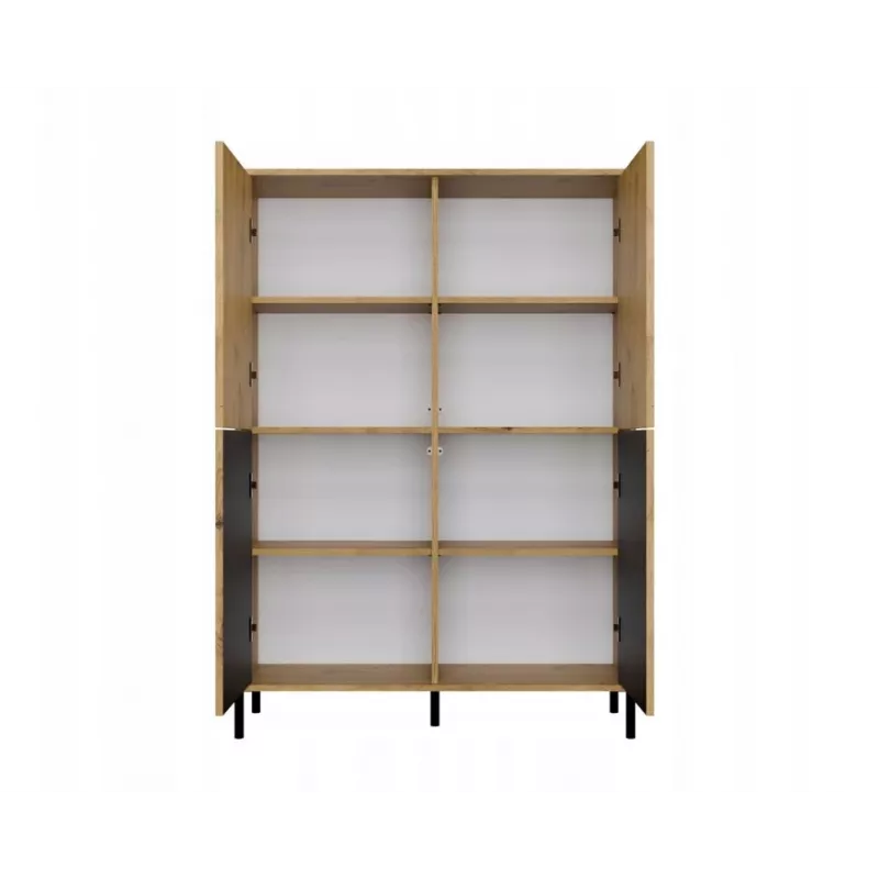 KAMARO 4DK plāns/GŁ ozols ARTISAN DISPLAY CABINET