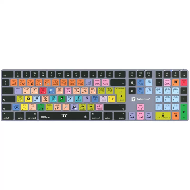 Logicklaviatūra Apple Logic Pro X2 Titan DE Mac — LKB-LOGXP2-TM-DE, vācu izkārtojums