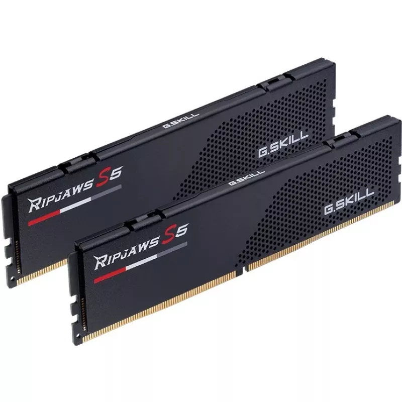 G. Skill Ripjaws S5 64 GB (2x 32 GB) DDR5 6000 MHz divkanālu komplekts galddatora atmiņai, melna