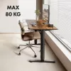 Ergo Office elektriski regulējams galds, maks. augstums 1160 mm, maks. slodze - 80 kg, bez sēd-stāv galda virsmas, melns, ER-400 B