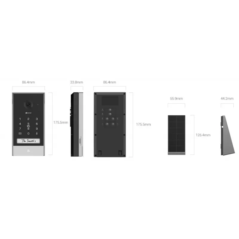 Video domofonu sistēma EZVIZ EP7 7 collu 1024x600 divvirzienu audio