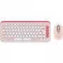 Logitech POP Icon Combo - Tastatūras un peles komplekts - Bezvadu - Bluetooth LE - QWERTY - US International - rozā, baltā (920-013142)