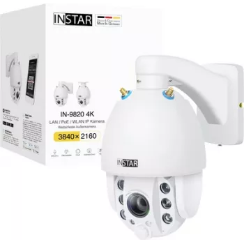 IP kamera Instar IN-9820 4K Balta — 4K izšķirtspēja, nakts redzamība, kustību noteikšana