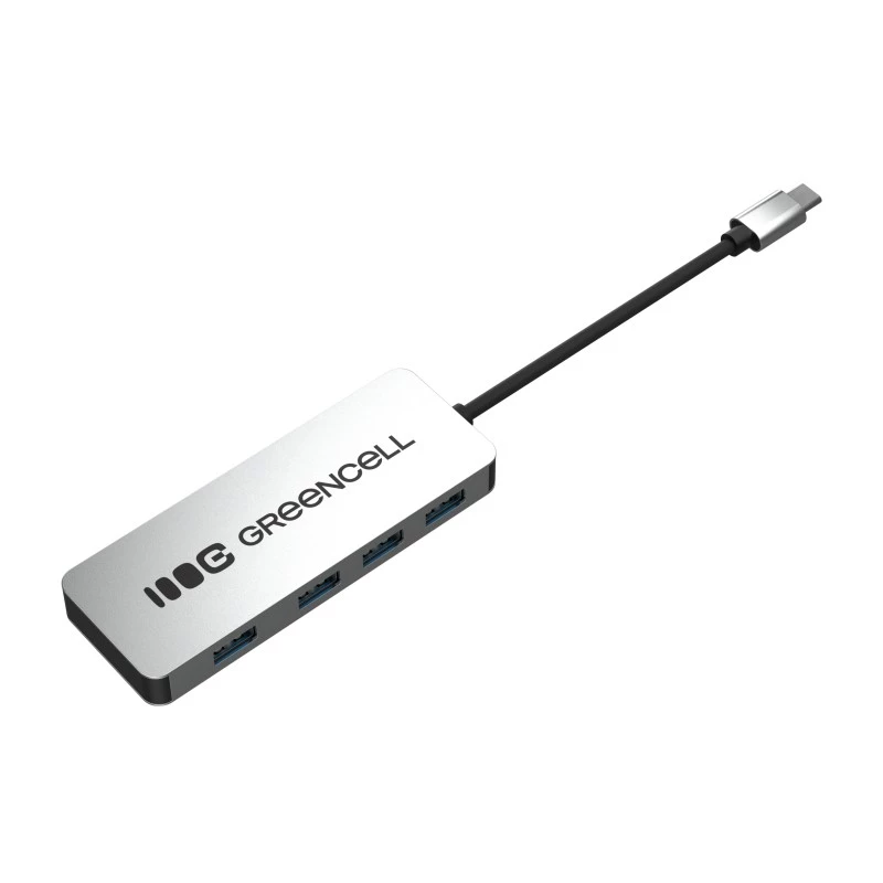 USB centrmezgls zaļa Cell HUB-GC-C4A — 4 portu USB-C 3.0 centrmezgls