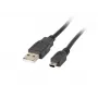 USB 2.0 kabelis mini AM-BM5P 1,8M melns