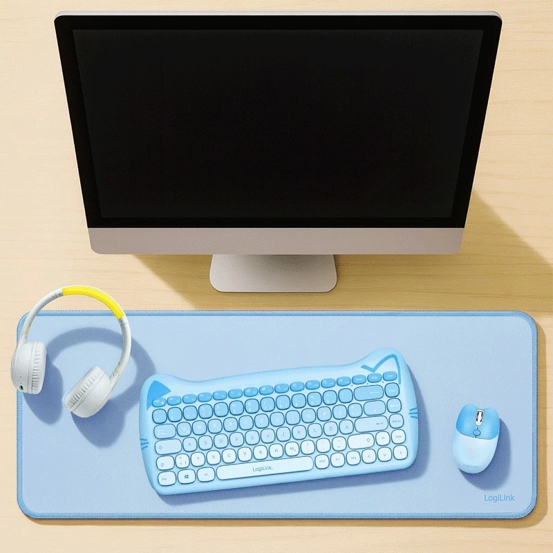 XXL galda paliktnis pelei un tastatūrai, zils
