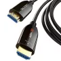 Aktīvais optiskās šķiedras HDMI 2.1 kabelis 20 m, 8K@60Hz, 48 Gbps, apzeltīti savienotāji