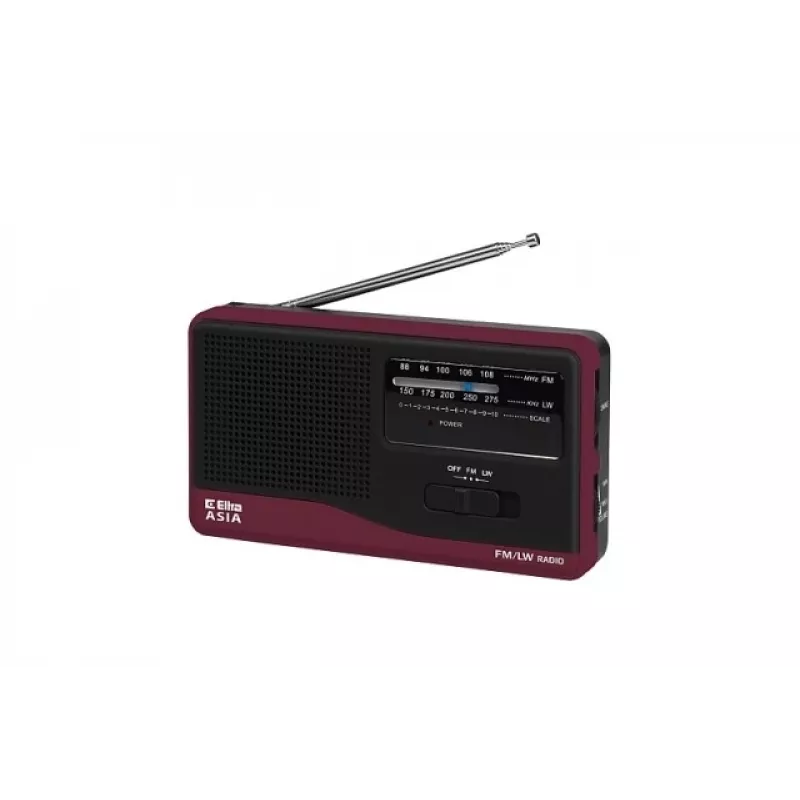 Pārnēsājamais radio Eltra Asia Melns — modelis kompakts AM/FM uztvērējs
