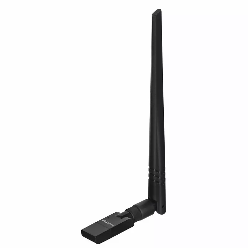 USB Wi‑Fi adapteris LANBERG NC-0300-WIE, USB 2.0, divas ārējās antenas 5 dBi, WLAN 300 Mbps, Ethernet/WLAN, melns