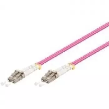 InfiniBand/optiskās šķiedras kabelis Goobay 95933 0,5m LC rozā