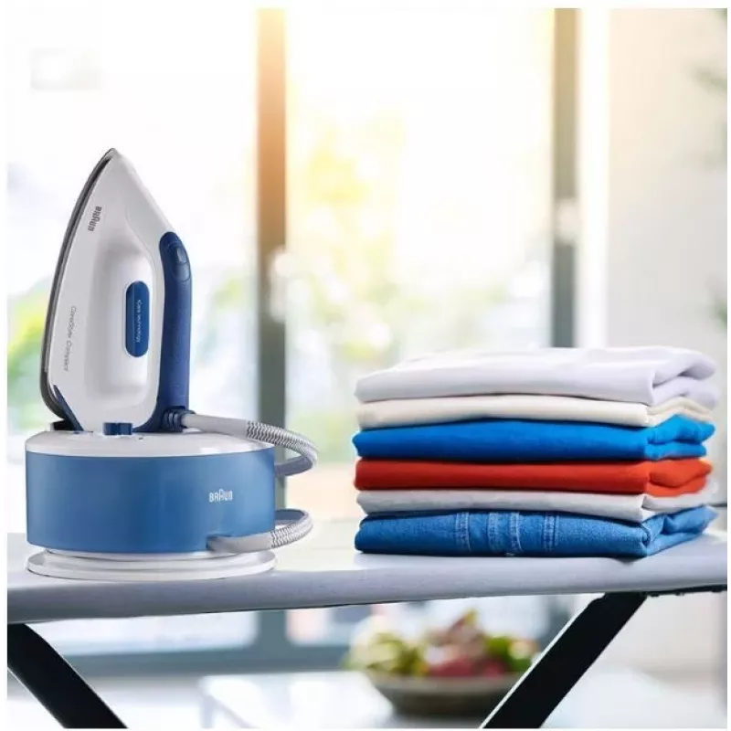 Braun CareStyle Compact IS 2143 BL 2400 W 1,5 L EloxalPlus zole Zils, Balts