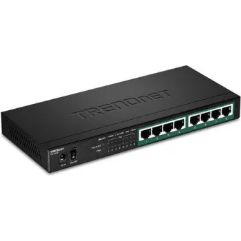 TRENDnet TPE-TG83 - tīkla komutators - 8 x 10/100/1000 (PoE+) - darbvirsmas, piestiprināms pie sienas - PoE+ (65 W)