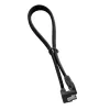 CableMod ModMesh SATA 3 kabelis ar taisnleņķa konektoru 30 cm - melns