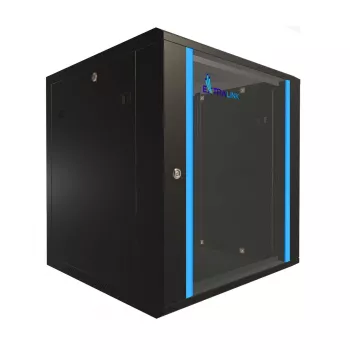 Pie sienas stiprināms statīvs Extralink Rackmount cabinet 12U 600x600 Melns