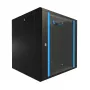 Pie sienas stiprināms statīvs Extralink Rackmount cabinet 12U 600x600 Melns