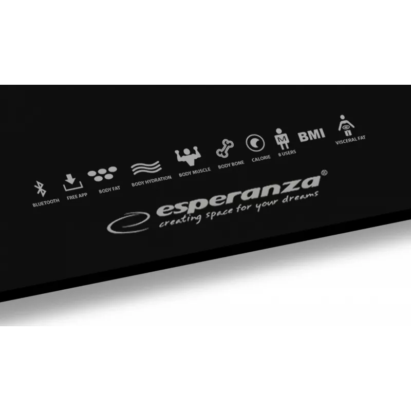 Esperanza EBS016K personīgie svari Elektroniskie personīgie svari Kvadrātveida Melni