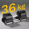 Regulējama čuguna hantele Rebel Active 36 kg, automātiska 2 kg soļu regulēšana